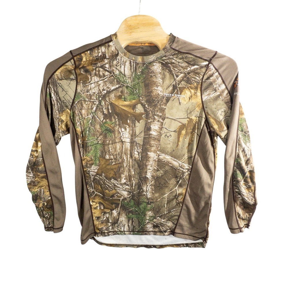 Field & Stream Camo Womens XL Performance Shirt Outdoor Hunting Fishing Country